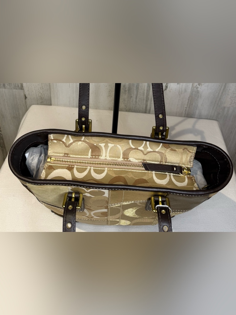 Coach 2007 Holiday Patchwork Tote Like New Condition 11408 - Picture 7 of 10